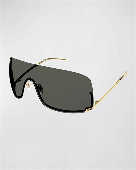 gucci endura gold sunglasses|Gucci Rimless Metal Shield Sunglasses .